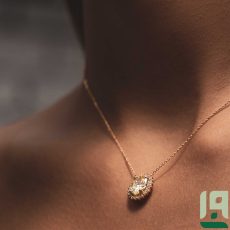 گردنبند طلا سنگ نباتی