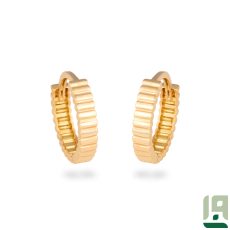 گوشواره طلا دایره تراش دار