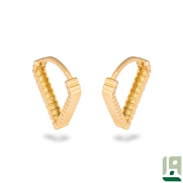 گوشواره طلا مثلث تراش دار گوشواره طلا مثلث تراش دار
