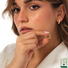 گوشواره-طلا-مربع-تراشدار