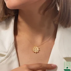 گردنبند طلا گل